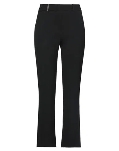 Peserico Woman Pants Black Size 12 Polyester, Viscose, Cotton, Elastane