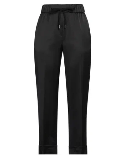 Peserico Woman Pants Black Size 2 Viscose, Wool, Elastane, Merino Wool, Cashmere