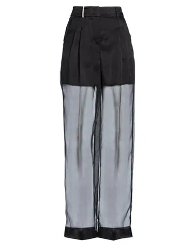 Peserico Woman Pants Black Size 6 Silk, Nylon