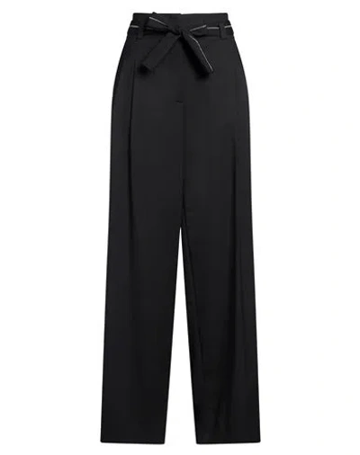 Peserico Woman Pants Black Size 8 Wool, Polyester, Elastane