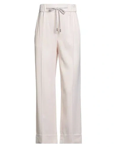 Peserico Woman Pants Blush Size 12 Viscose, Wool, Elastane, Merino Wool, Cashmere In White