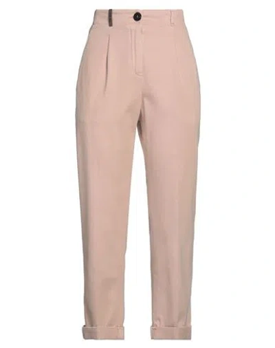 Peserico Woman Pants Blush Size 4 Cotton, Elastane In Pink