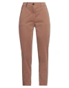 Peserico Woman Pants Brown Size 12 Cotton, Elastane