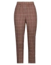 Peserico Woman Pants Brown Size 14 Linen In Brown