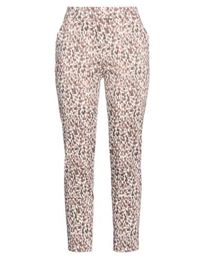 Peserico Woman Pants Brown Size 10 Cotton, Elastane