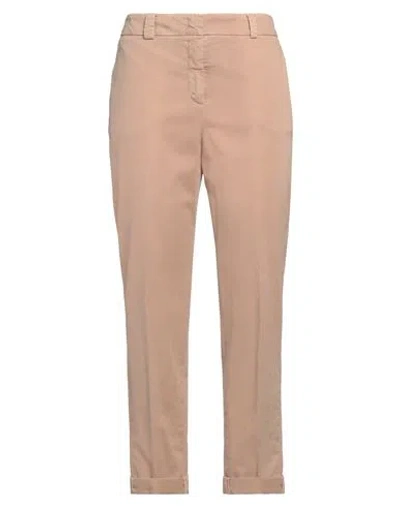 Peserico Woman Pants Camel Size 10 Cotton, Elastane In Beige