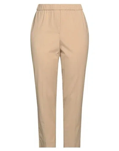 Peserico Easy Woman Pants Camel Size 14 Polyester, Viscose, Elastane In Beige