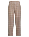 Peserico Woman Pants Camel Size 14 Virgin Wool, Elastane, Polyester In Brown