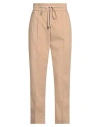 Peserico Woman Pants Camel Size 2 Cotton, Polyester, Elastane In Beige