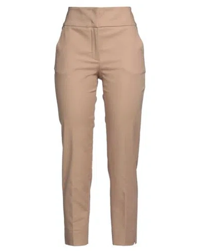 Peserico Woman Pants Camel Size 8 Cotton, Viscose, Elastane In Beige