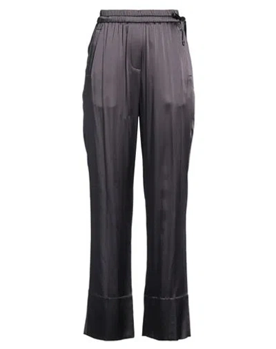 Peserico Woman Pants Charcoal Size 10 Viscose, Acetate, Elastane In Grey