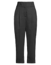 Peserico Woman Pants Charcoal Size 10 Wool, Polyester, Elastane In Black