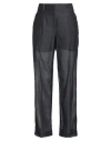 Peserico Woman Pants Charcoal Size 12 Cotton, Silk In Grey