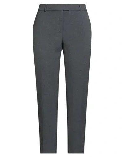 Peserico Woman Pants Charcoal Size 14 Polyester, Viscose, Cotton, Elastane In Gray