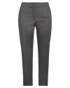 Peserico Woman Pants Charcoal Size 16 Cotton, Elastane In Grey