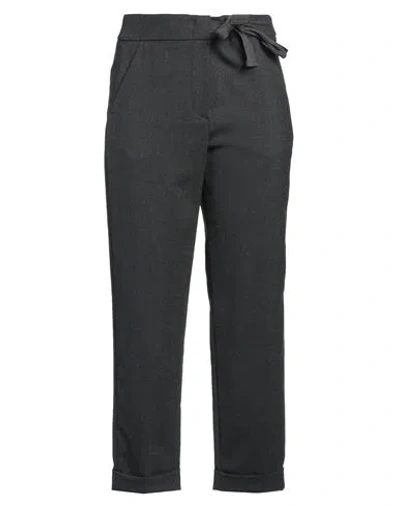 Peserico Woman Pants Charcoal Size 2 Wool, Polyester, Elastane