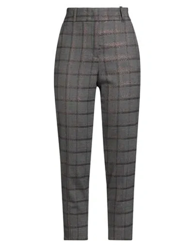 Peserico Woman Pants Charcoal Size 6 Virgin Wool, Elastane, Polyester In Black