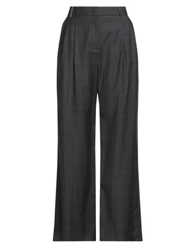 Peserico Woman Pants Charcoal Size 6 Virgin Wool In Gray