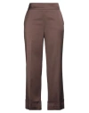 Peserico Woman Pants Chocolate Brown Size 6 Viscose, Wool, Elastane