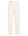 Peserico Woman Pants Cream Size 10 Viscose, Polyester, Elastane In White