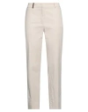 Peserico Woman Pants Cream Size 12 Cotton, Elastane In White