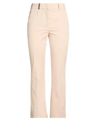 Peserico Woman Pants Cream Size 14 Cotton, Elastane In Pink
