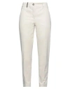 Peserico Woman Pants Cream Size 2 Cotton, Elastane In White