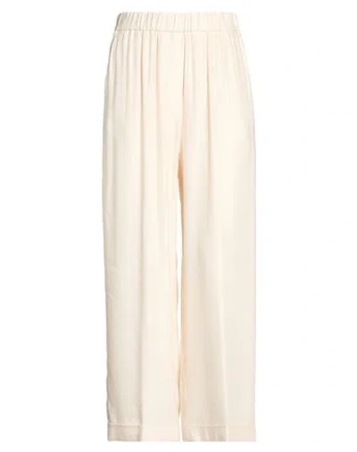 Peserico Woman Pants Cream Size 2 Viscose, Linen In Neutral