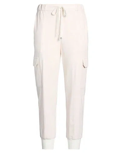 Peserico Woman Pants Cream Size 6 Cotton, Elastane, Polyester In White