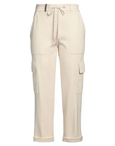 Peserico Woman Pants Cream Size 6 Cotton, Polyamide In White