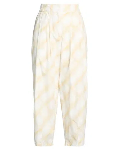 Peserico Woman Pants Cream Size 6 Cotton In Multi