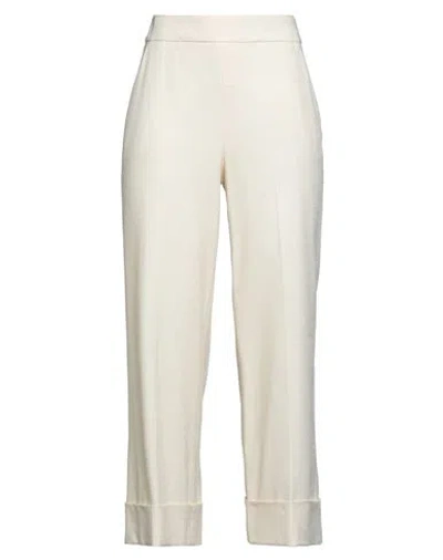 Peserico Woman Pants Cream Size 6 Viscose, Polyester, Elastane In White