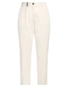 Peserico Woman Pants Cream Size 8 Cotton, Elastane In Neutral