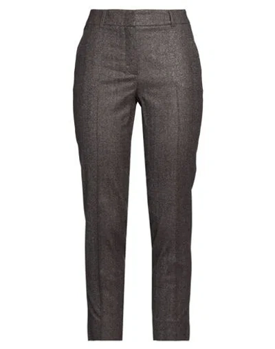 Peserico Woman Pants Dark Brown Size 10 Virgin Wool, Polyamide, Polyester, Elastane