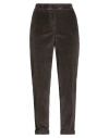 Peserico Woman Pants Dark Brown Size 12 Cotton, Modal, Elastane In Gray