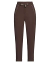 Peserico Woman Pants Dark Brown Size 12 Polyester