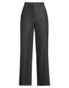 Peserico Woman Pants Dark Brown Size 6 Virgin Wool, Polyester, Elastane, Cotton, Polyamide In Gray