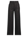 Peserico Woman Pants Dark Brown Size 6 Virgin Wool, Synthetic Fibers, Viscose, Elastane, Metallic Po In Brown