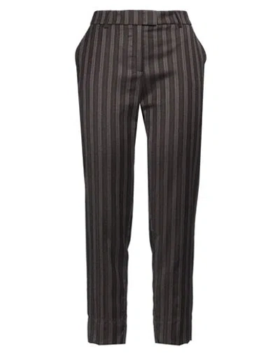 Peserico Woman Pants Dark Brown Size 8 Virgin Wool