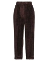 Peserico Woman Pants Dark Brown Size 8 Viscose In Brown