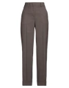 Peserico Woman Pants Dark Brown Size 6 Wool, Polyester, Elastane