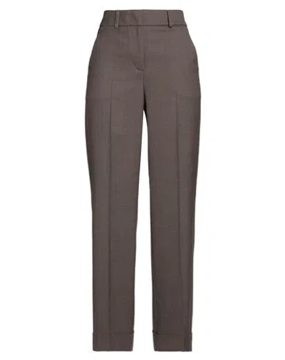 Peserico Woman Pants Dark Brown Size 6 Wool, Polyester, Elastane In Brown