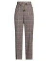 Peserico Woman Pants Dark Brown Size 8 Wool, Polyester, Viscose, Polyamide, Elastane In Brown
