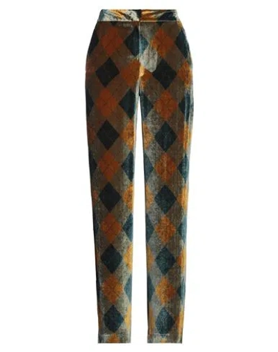 Peserico Woman Pants Deep Teal Size 6 Viscose, Silk In Green