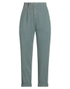 Peserico Woman Pants Green Size 10 Cotton, Elastane