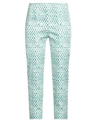 Peserico Woman Pants Green Size 14 Cotton, Elastane