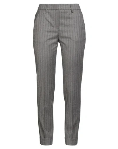 Peserico Woman Pants Grey Size 10 Virgin Wool, Cashmere, Elastane In Gray