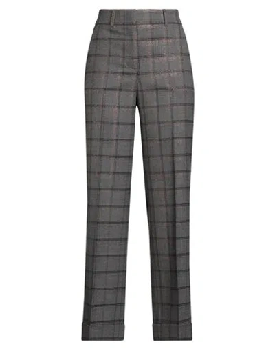 Peserico Woman Pants Grey Size 10 Virgin Wool, Elastane, Polyester In Gray
