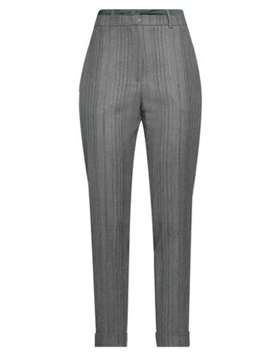 Peserico Woman Pants Grey Size 10 Virgin Wool, Metallic Polyester, Elastane