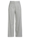 Peserico Woman Pants Grey Size 12 Virgin Wool, Polyamide, Polyester, Elastane In Gray